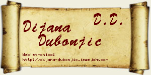 Dijana Dubonjić vizit kartica